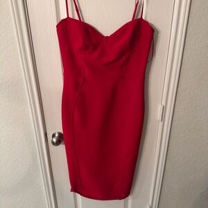 ❤️ Red Bodycon Midi Dress – Size XL